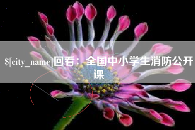 安岳回看：全国中小学生消防公开课