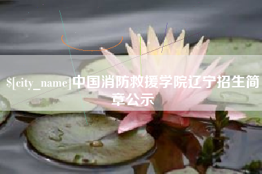 安岳中国消防救援学院辽宁招生简章公示
