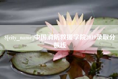 安岳中国消防救援学院2019录取分数线