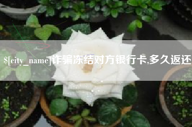 安岳诈骗冻结对方银行卡,多久返还