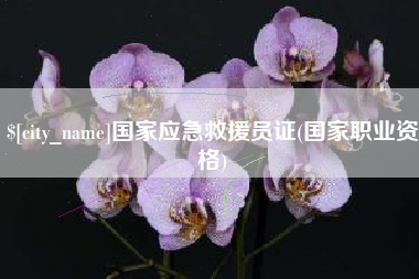 安岳国家应急救援员证(国家职业资格)