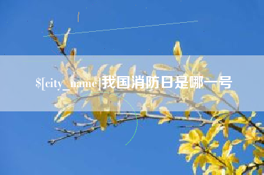 安岳我国消防日是哪一号