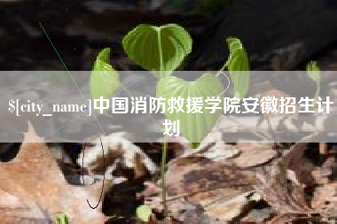 安岳中国消防救援学院安徽招生计划