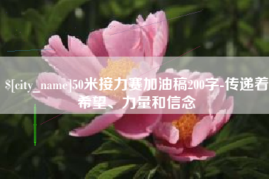 安岳50米接力赛加油稿200字-传递着希望、力量和信念