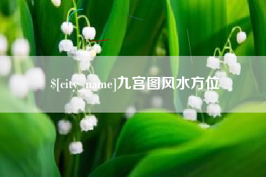 安岳九宫图风水方位