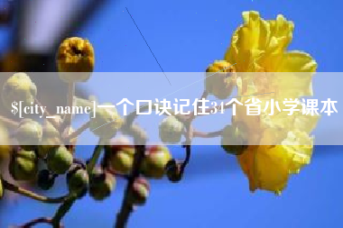 安岳一个口诀记住34个省小学课本