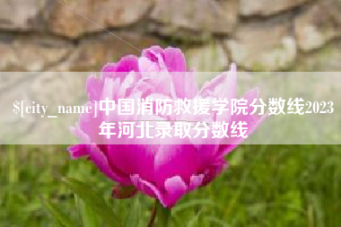 安岳中国消防救援学院分数线2023年河北录取分数线