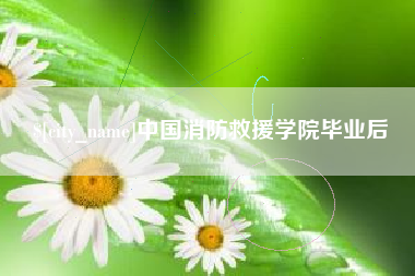 安岳中国消防救援学院毕业后