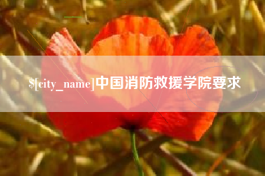 安岳中国消防救援学院要求