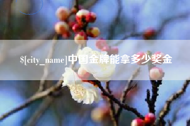 安岳中国金牌能拿多少奖金