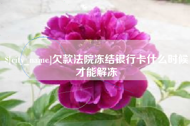 安岳欠款法院冻结银行卡什么时候才能解冻