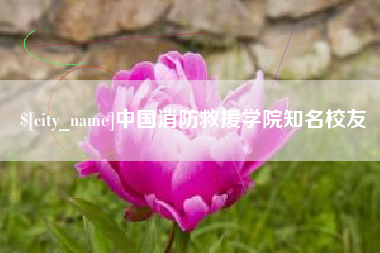 安岳中国消防救援学院知名校友