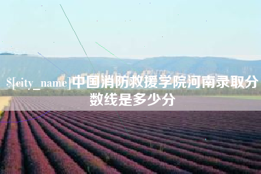 安岳中国消防救援学院河南录取分数线是多少分