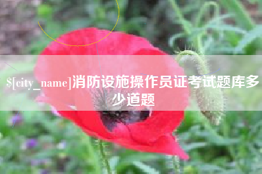 安岳消防设施操作员证考试题库多少道题