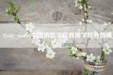 安岳中国消防学院救援学院分数线